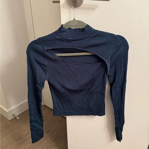 Long sleeve cut out top